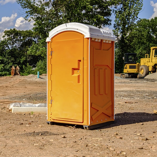 what is the cost difference between standard and deluxe portable toilet rentals in Hoffman OK